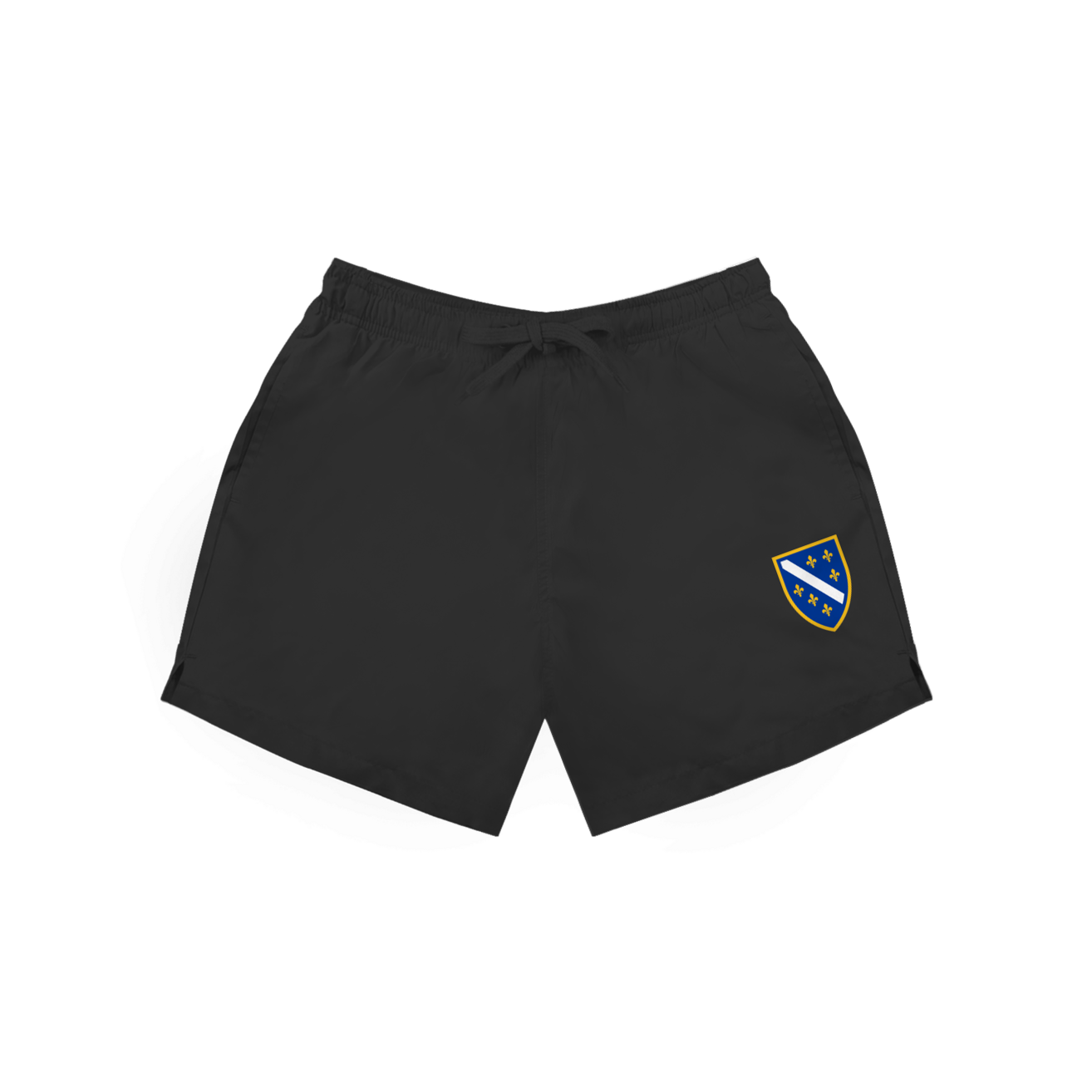 Swim Trunks - Bosnian Coat of Arms with Lilies | Left Print