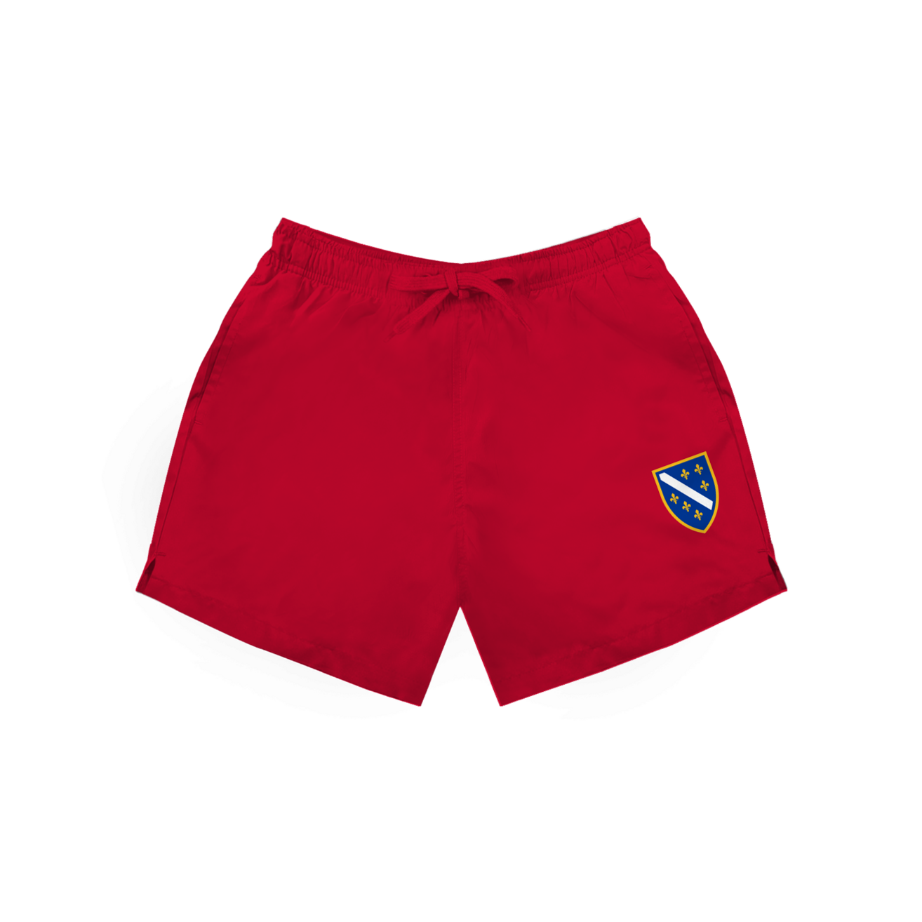 Swim Trunks - Bosnian Coat of Arms with Lilies | Left Print