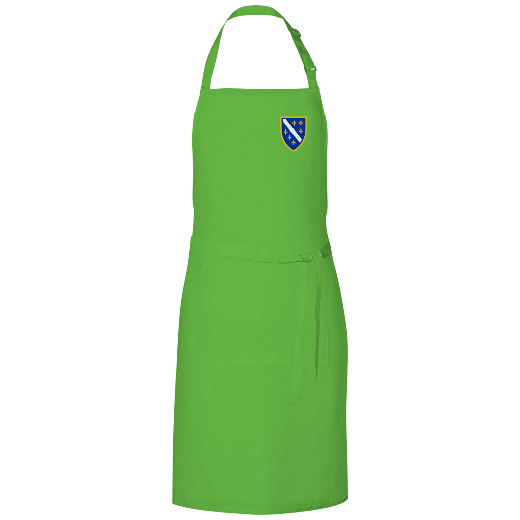 Grill Apron - Bosnian Coat of Arms with Lilies | Left Chest