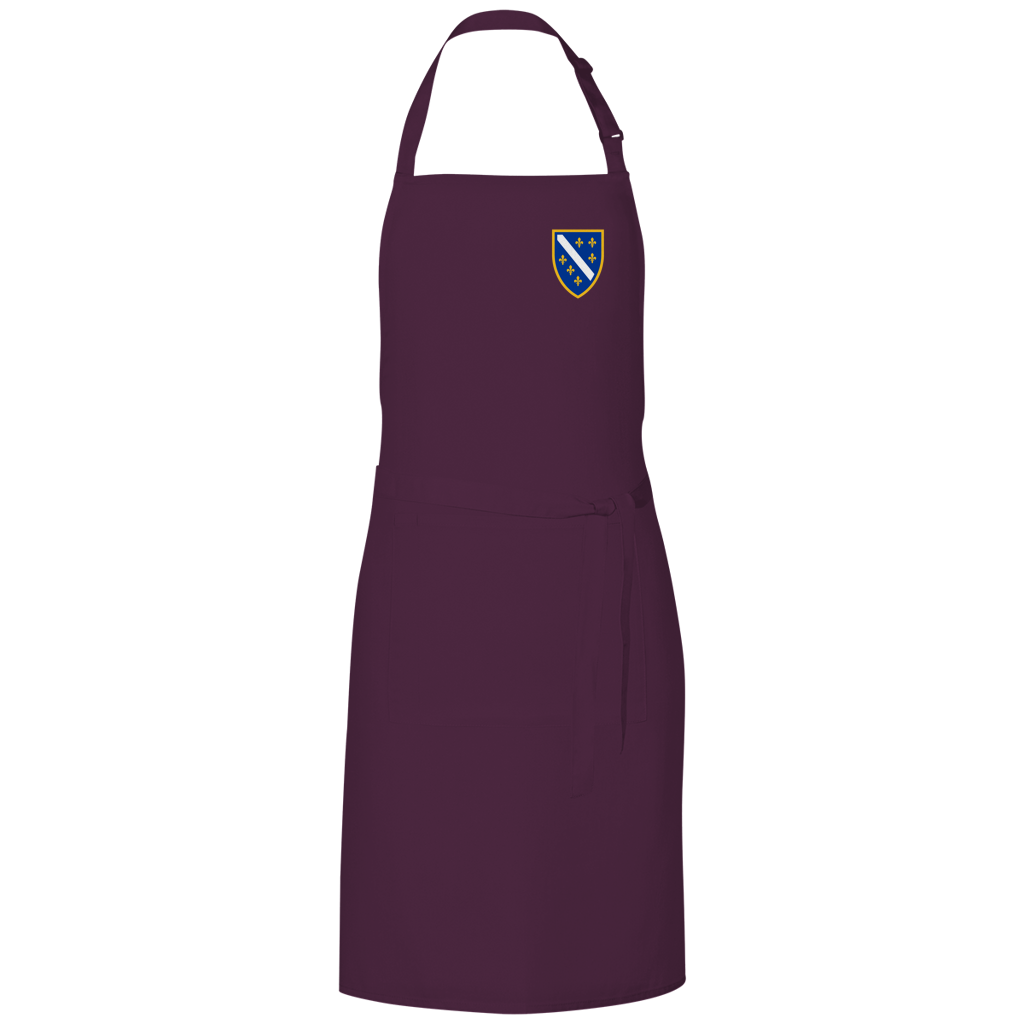 Grill Apron - Bosnian Coat of Arms with Lilies | Left Chest