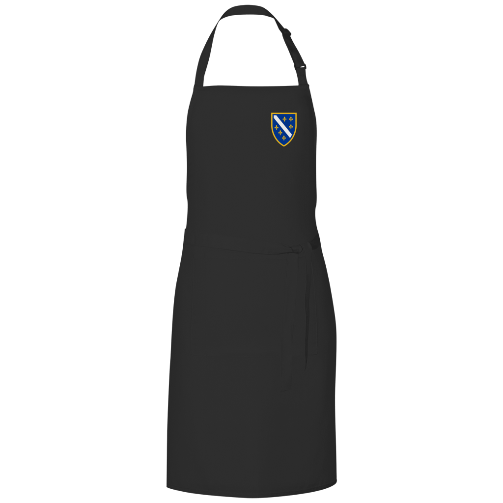 Grill Apron - Bosnian Coat of Arms with Lilies | Left Chest