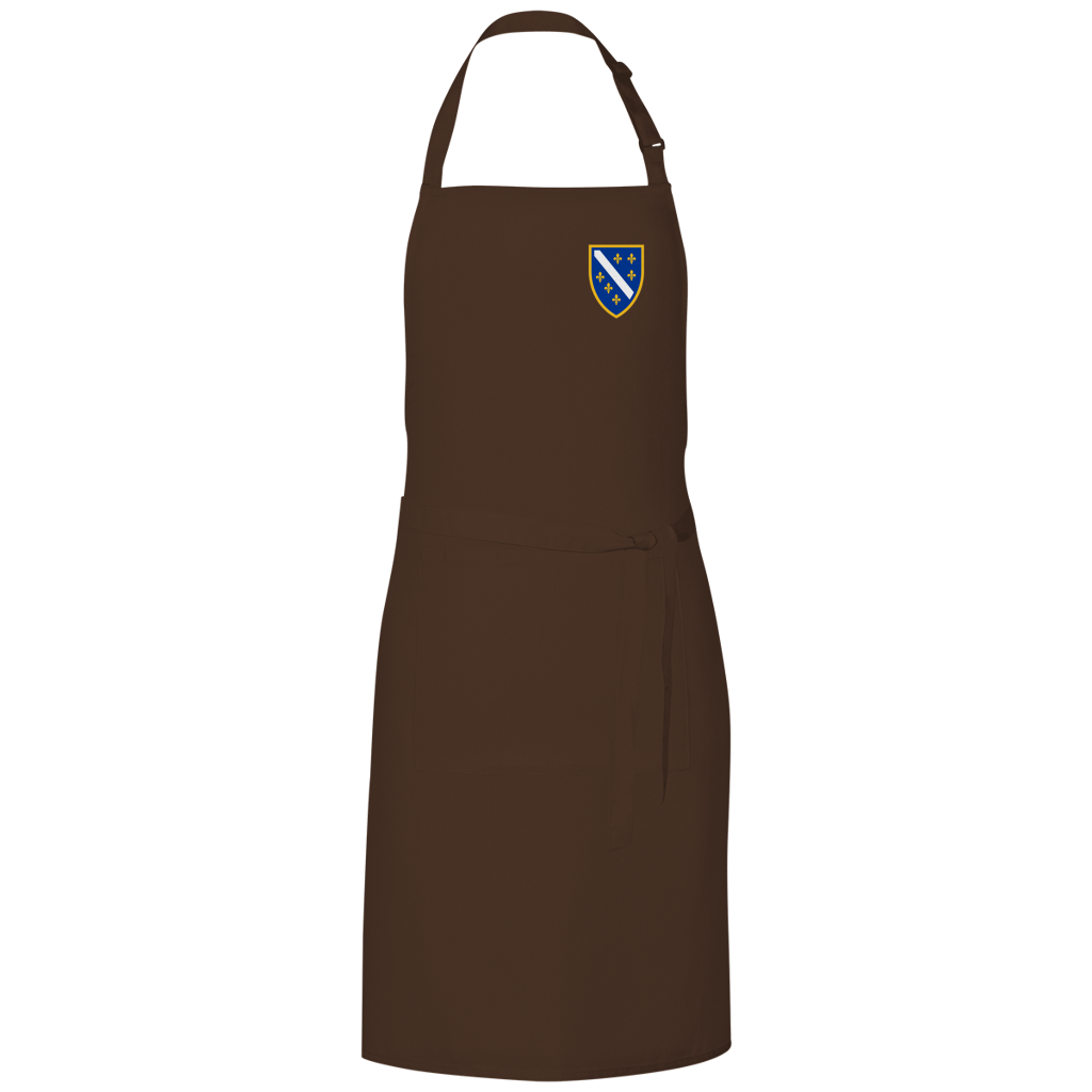 Grill Apron - Bosnian Coat of Arms with Lilies | Left Chest