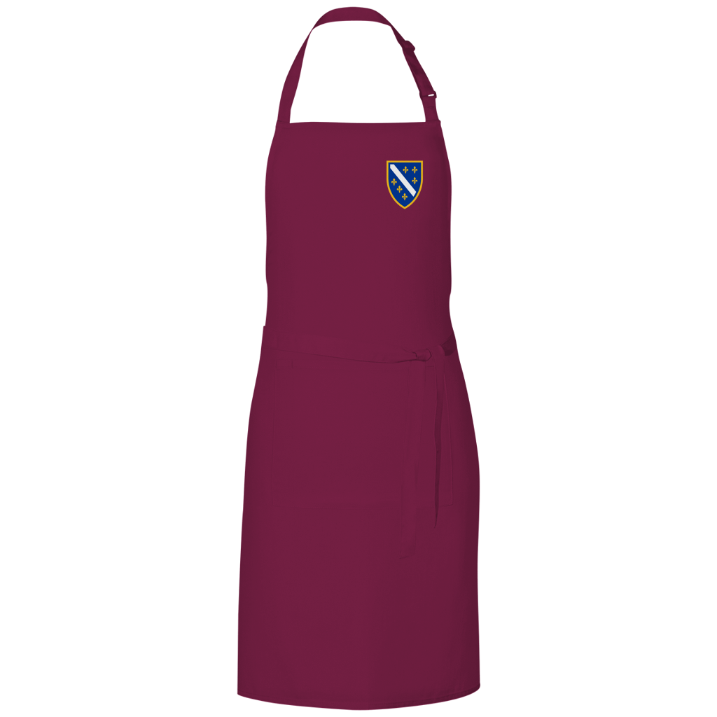 Grill Apron - Bosnian Coat of Arms with Lilies | Left Chest