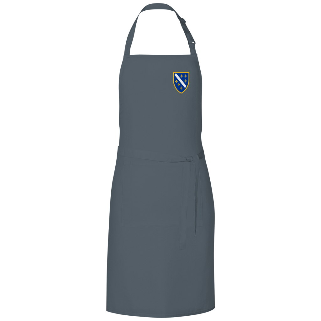 Grill Apron - Bosnian Coat of Arms with Lilies | Left Chest