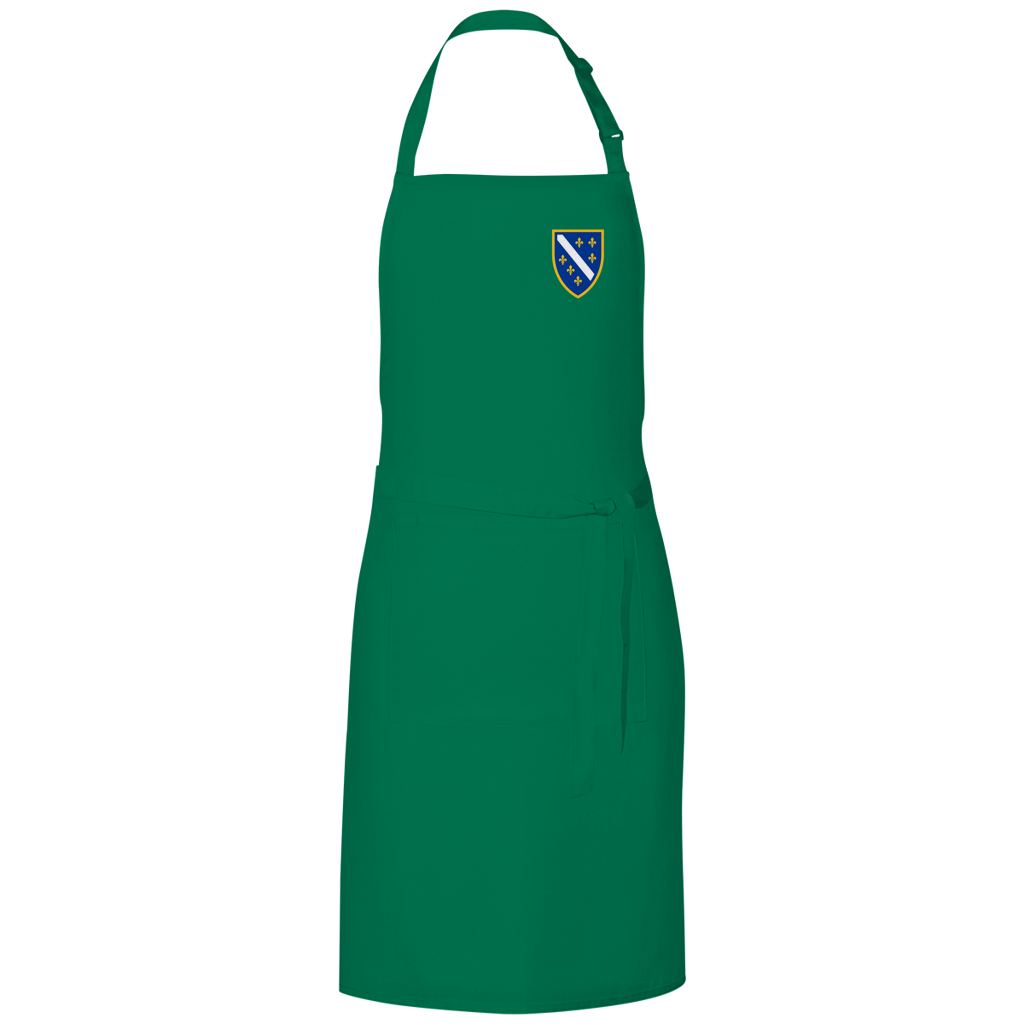 Grill Apron - Bosnian Coat of Arms with Lilies | Left Chest