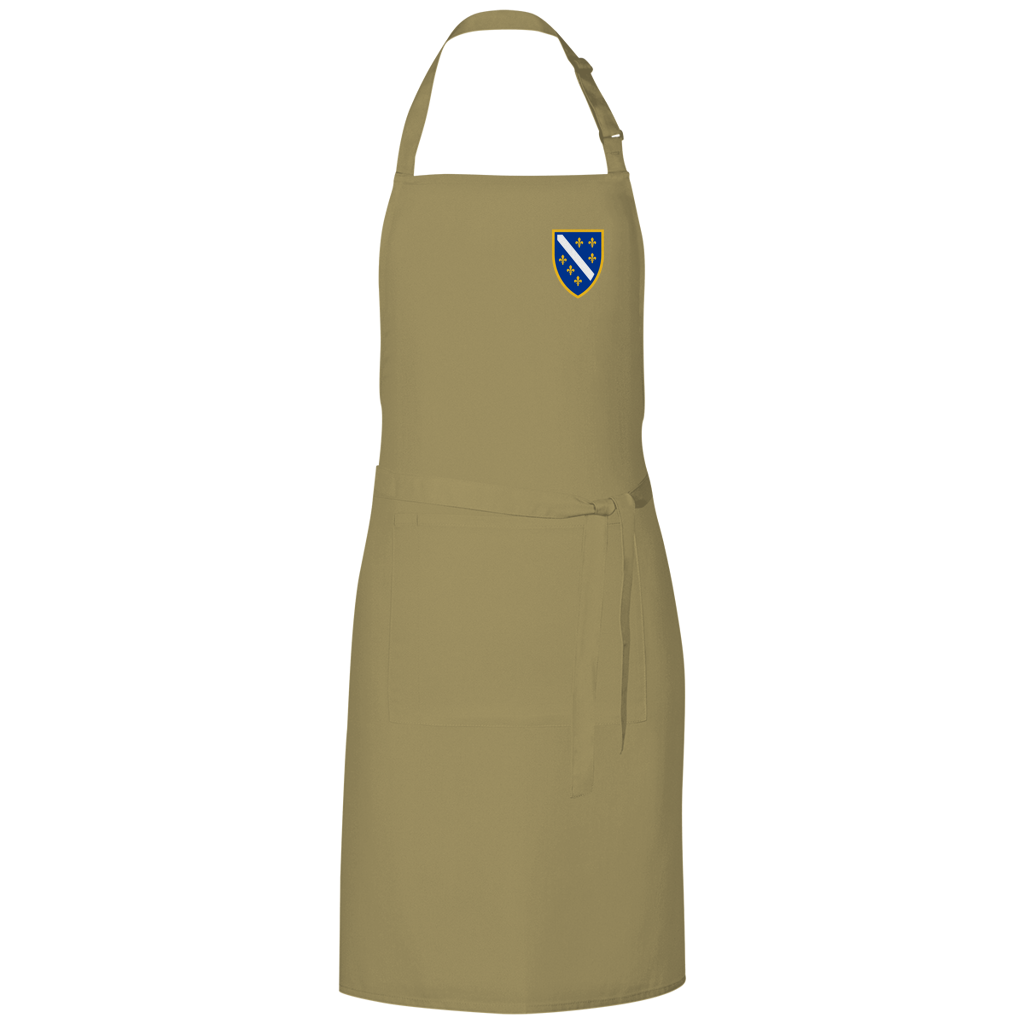 Grill Apron - Bosnian Coat of Arms with Lilies | Left Chest