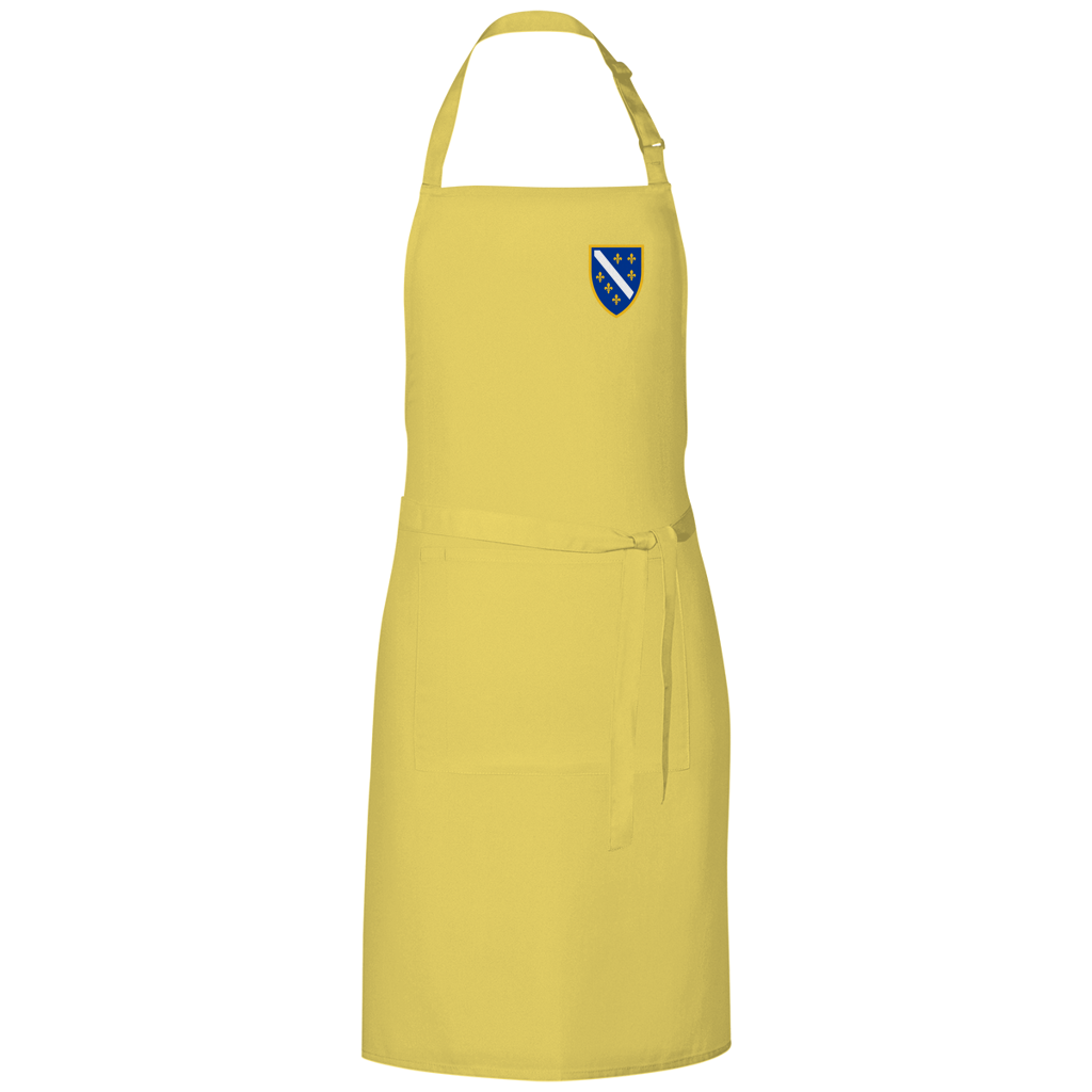 Grill Apron - Bosnian Coat of Arms with Lilies | Left Chest