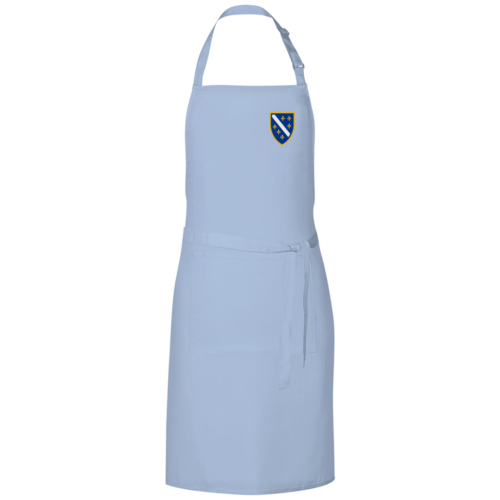 Grill Apron - Bosnian Coat of Arms with Lilies | Left Chest