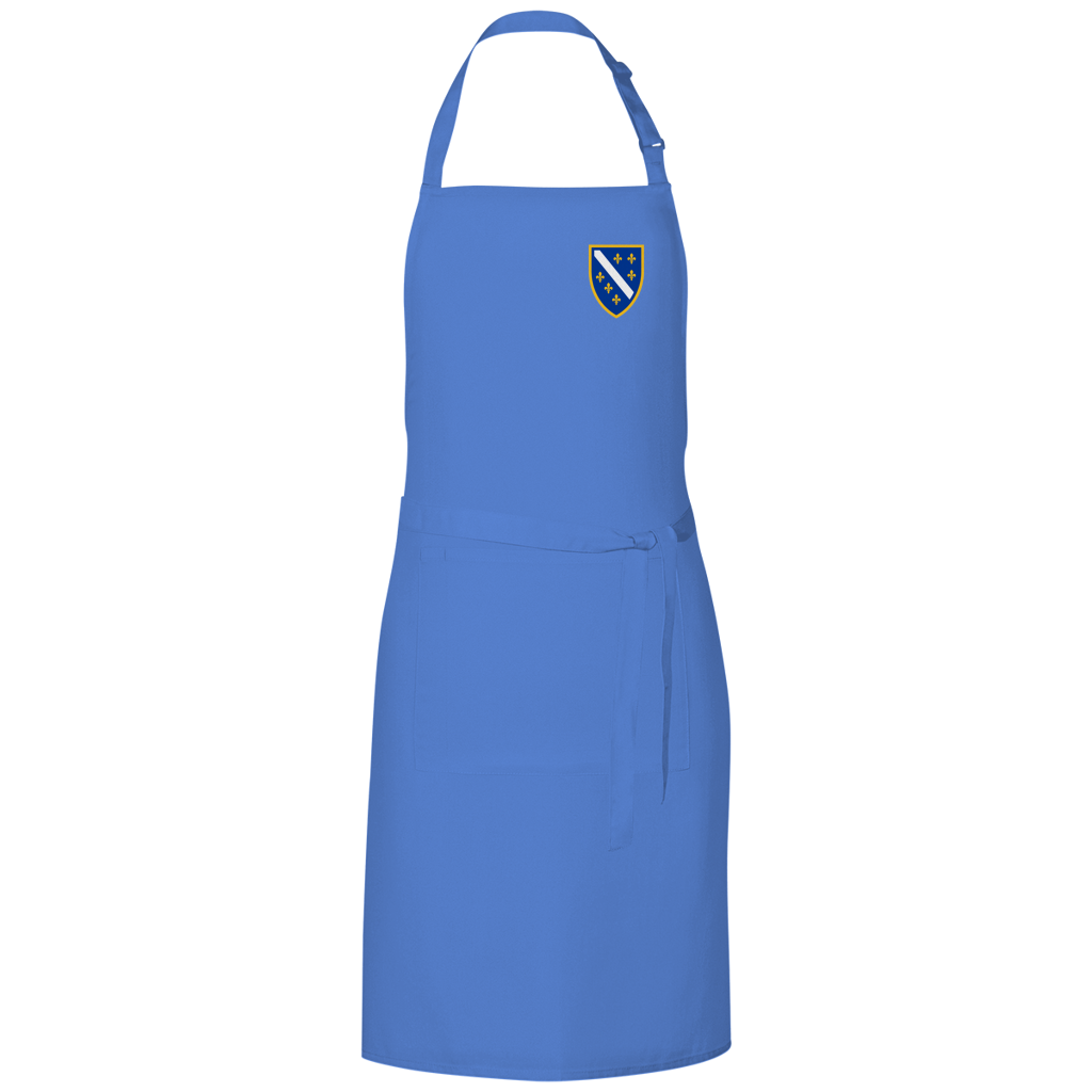 Grill Apron - Bosnian Coat of Arms with Lilies | Left Chest