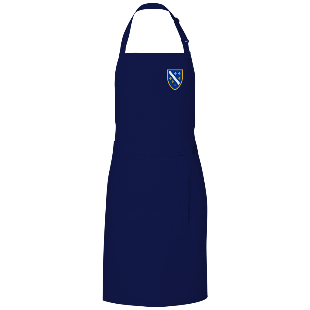 Grill Apron - Bosnian Coat of Arms with Lilies | Left Chest