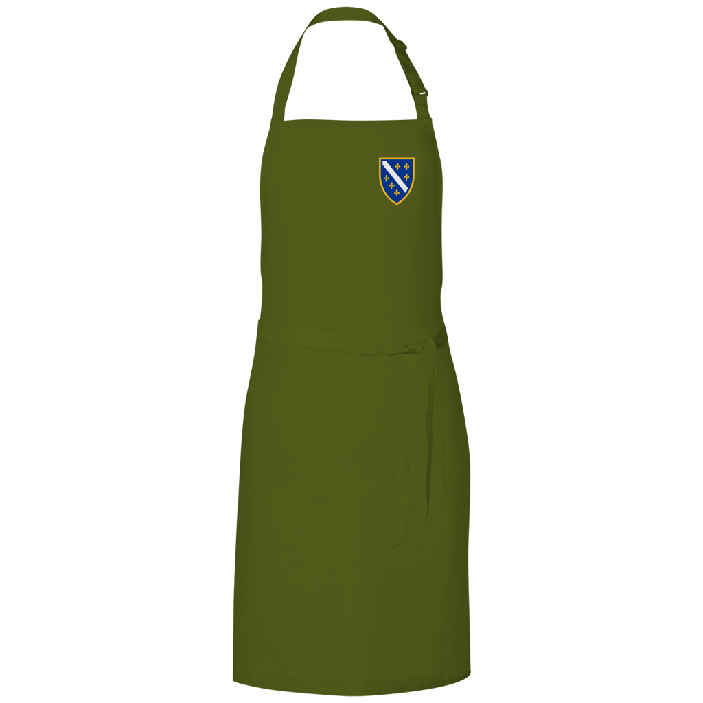 Grill Apron - Bosnian Coat of Arms with Lilies | Left Chest