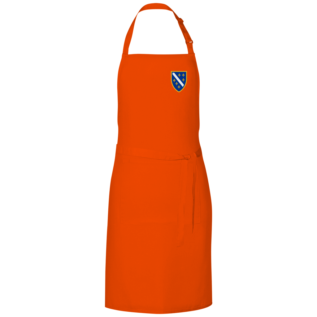 Grill Apron - Bosnian Coat of Arms with Lilies | Left Chest