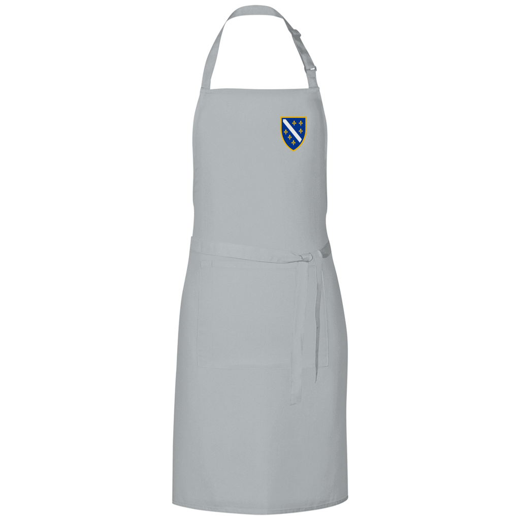 Grill Apron - Bosnian Coat of Arms with Lilies | Left Chest