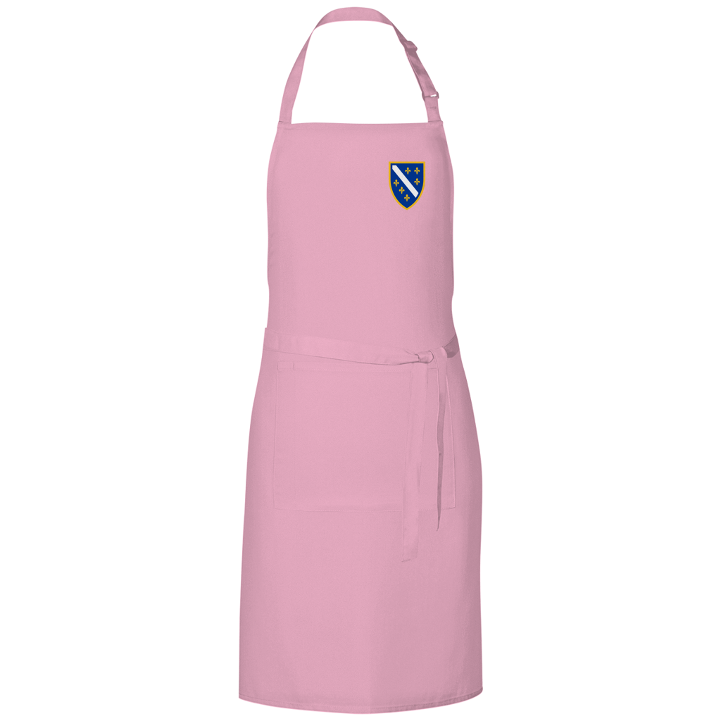 Grill Apron - Bosnian Coat of Arms with Lilies | Left Chest