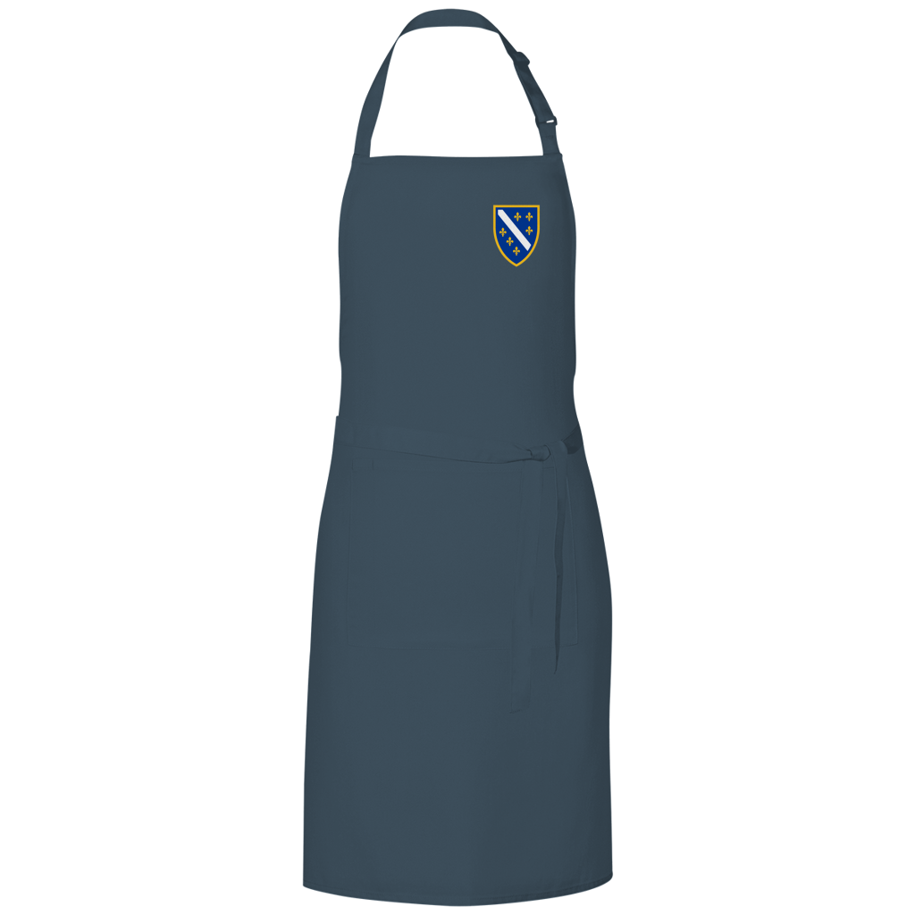 Grill Apron - Bosnian Coat of Arms with Lilies | Left Chest