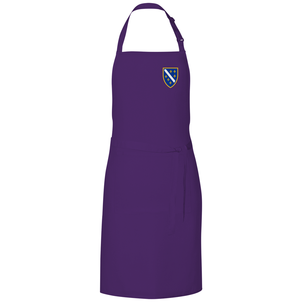 Grill Apron - Bosnian Coat of Arms with Lilies | Left Chest