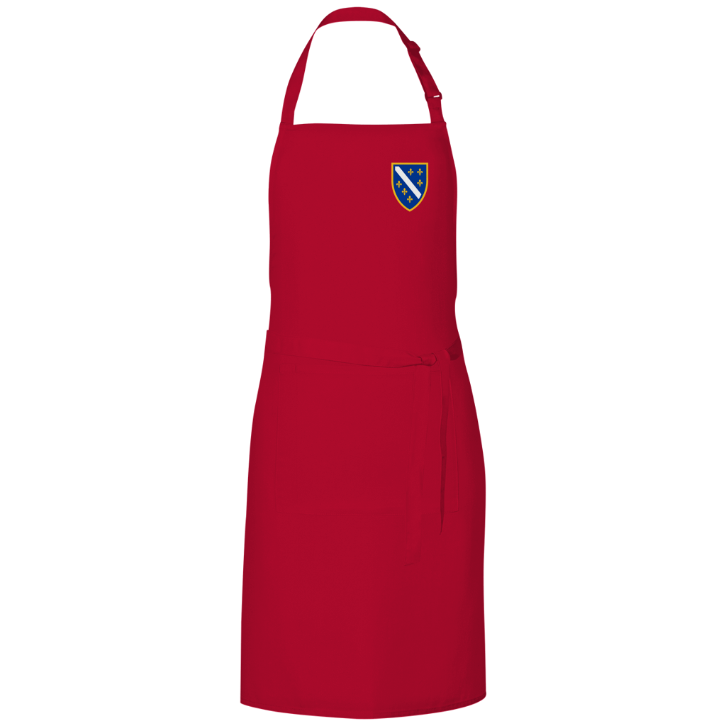 Grill Apron - Bosnian Coat of Arms with Lilies | Left Chest