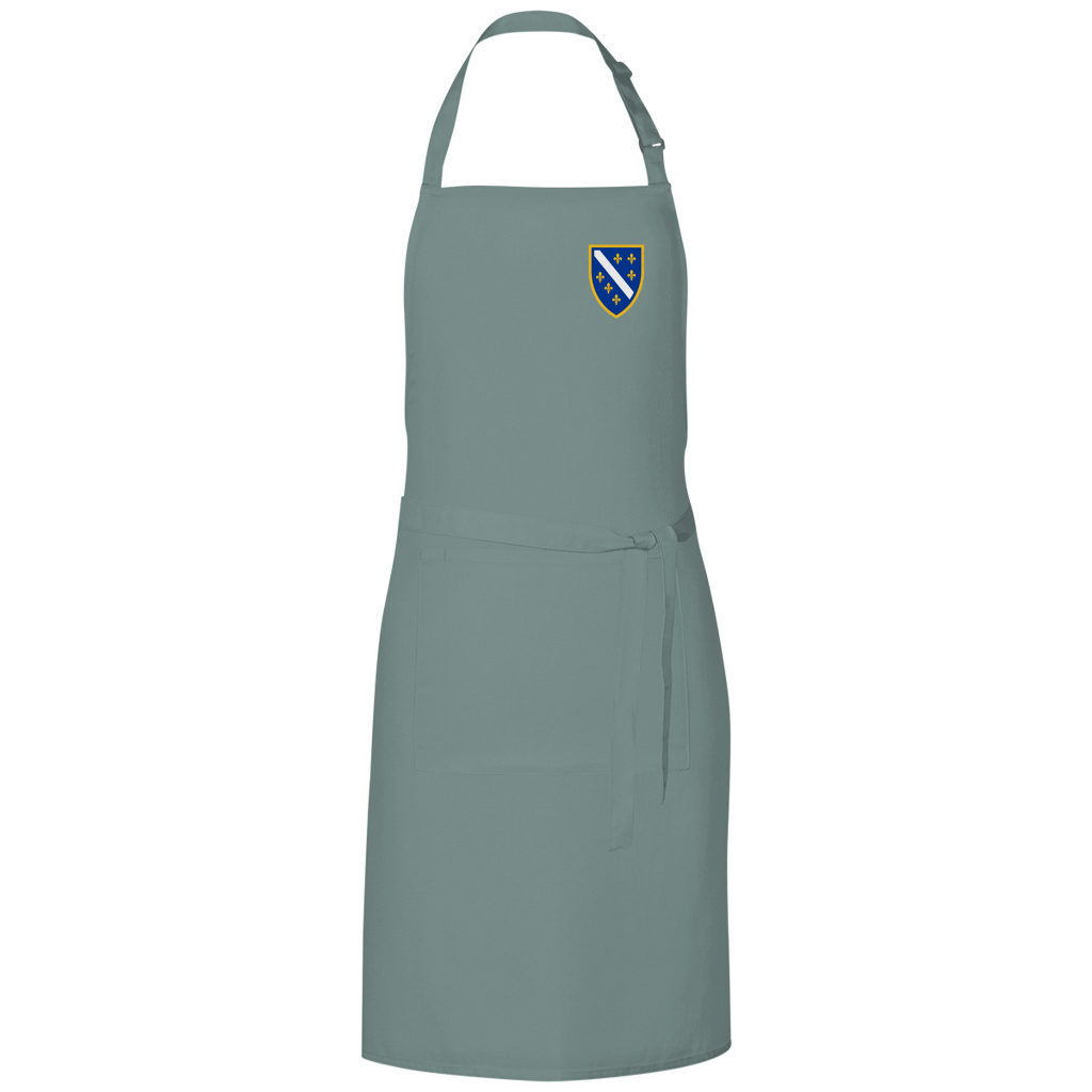 Grill Apron - Bosnian Coat of Arms with Lilies | Left Chest