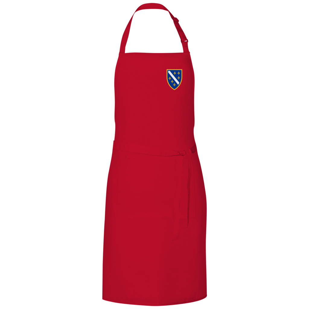 Grill Apron - Bosnian Coat of Arms with Lilies | Left Chest
