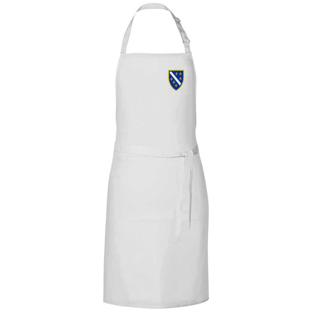Grill Apron - Bosnian Coat of Arms with Lilies | Left Chest