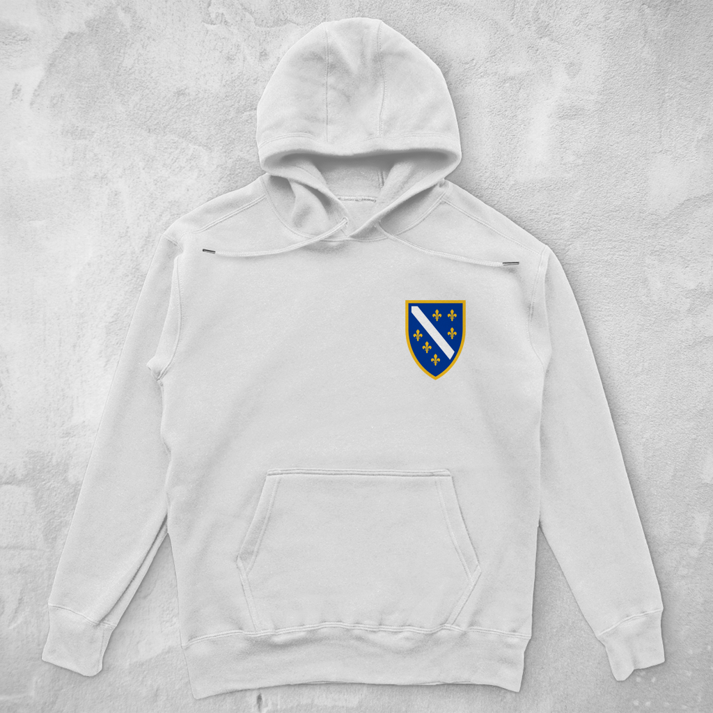 Unisex Oversized Hoodie - Bosnian Coat of Arms with Lilies | Left Chest