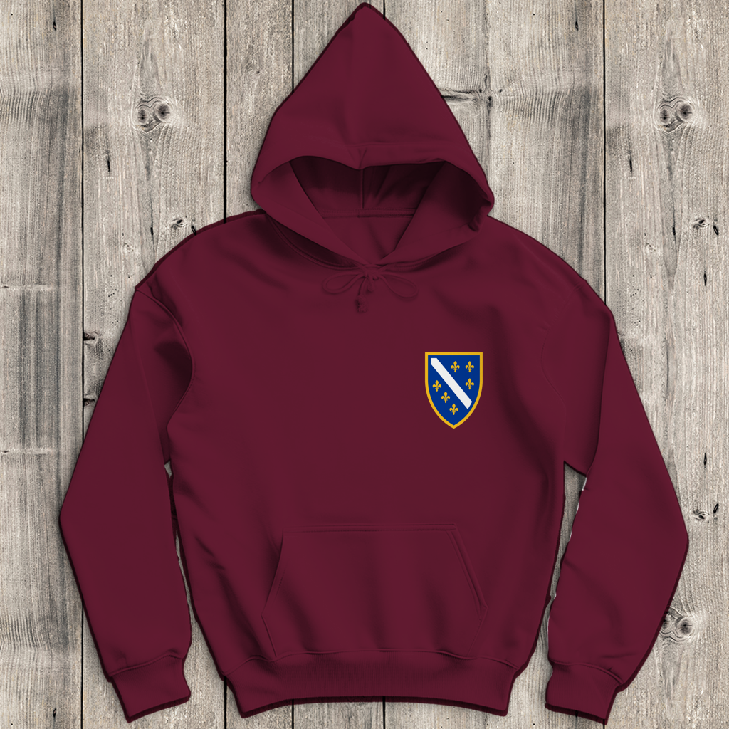Herren Hoodie - Bosanski Grb sa ljiljanima | Links Brust