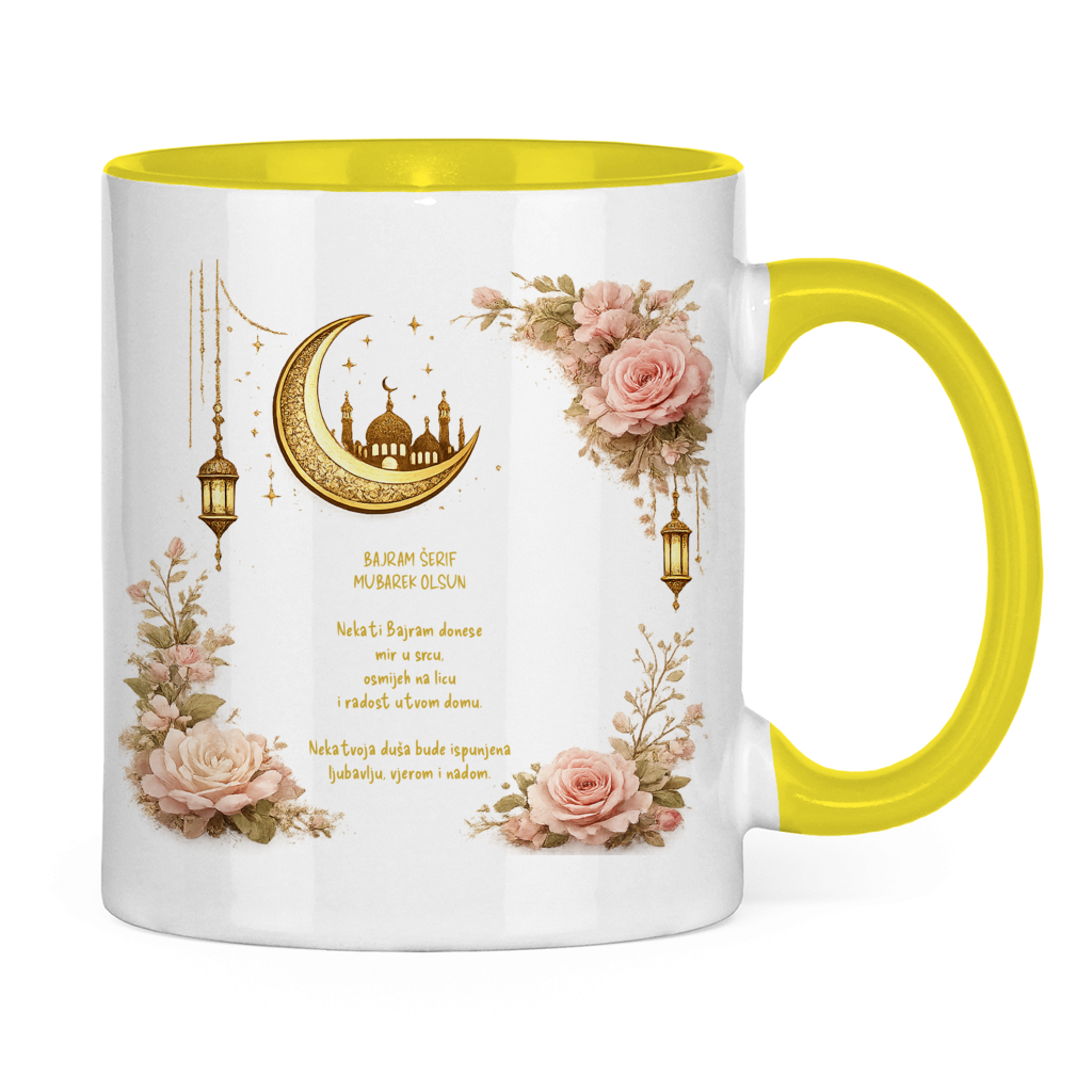 🇧🇦 Bayram Tasse Blumen Design – Eid Mubarak Geschenk