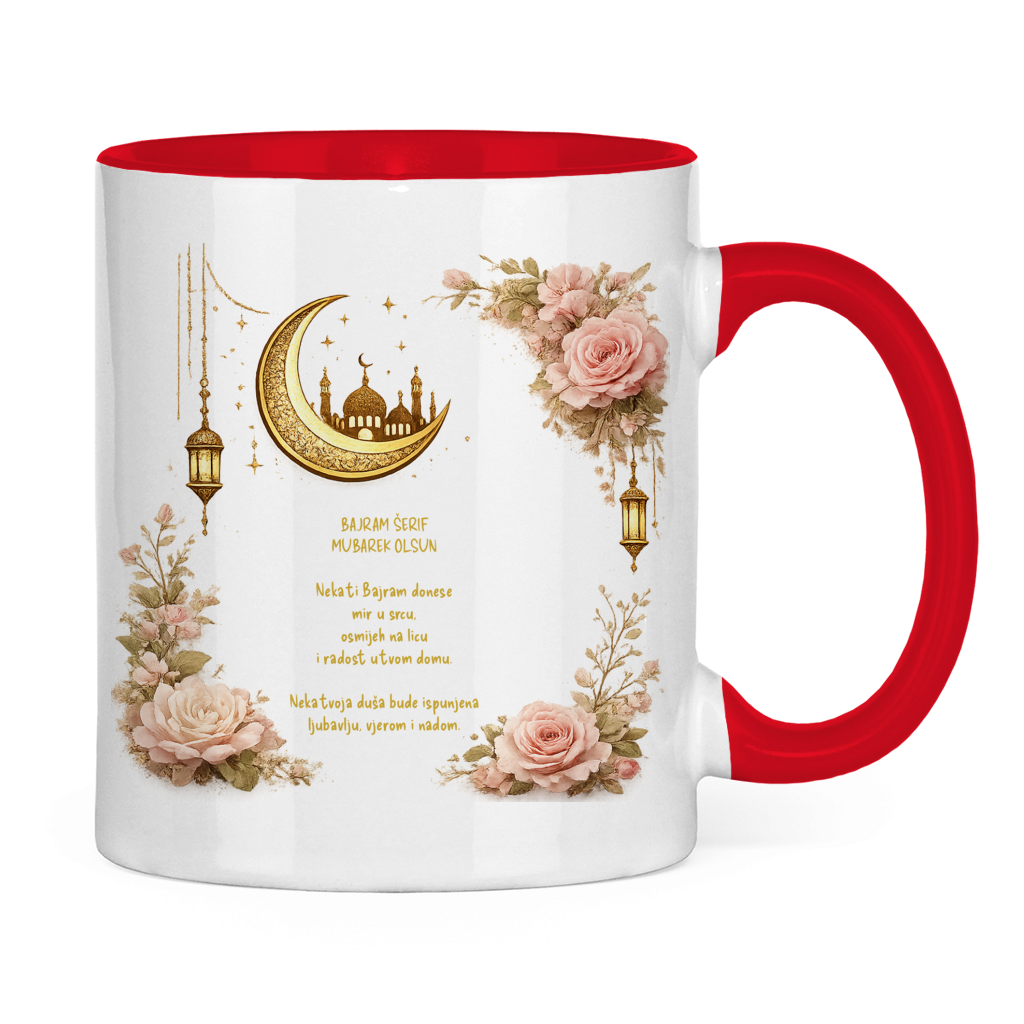 🇧🇦 Bayram Tasse Blumen Design – Eid Mubarak Geschenk