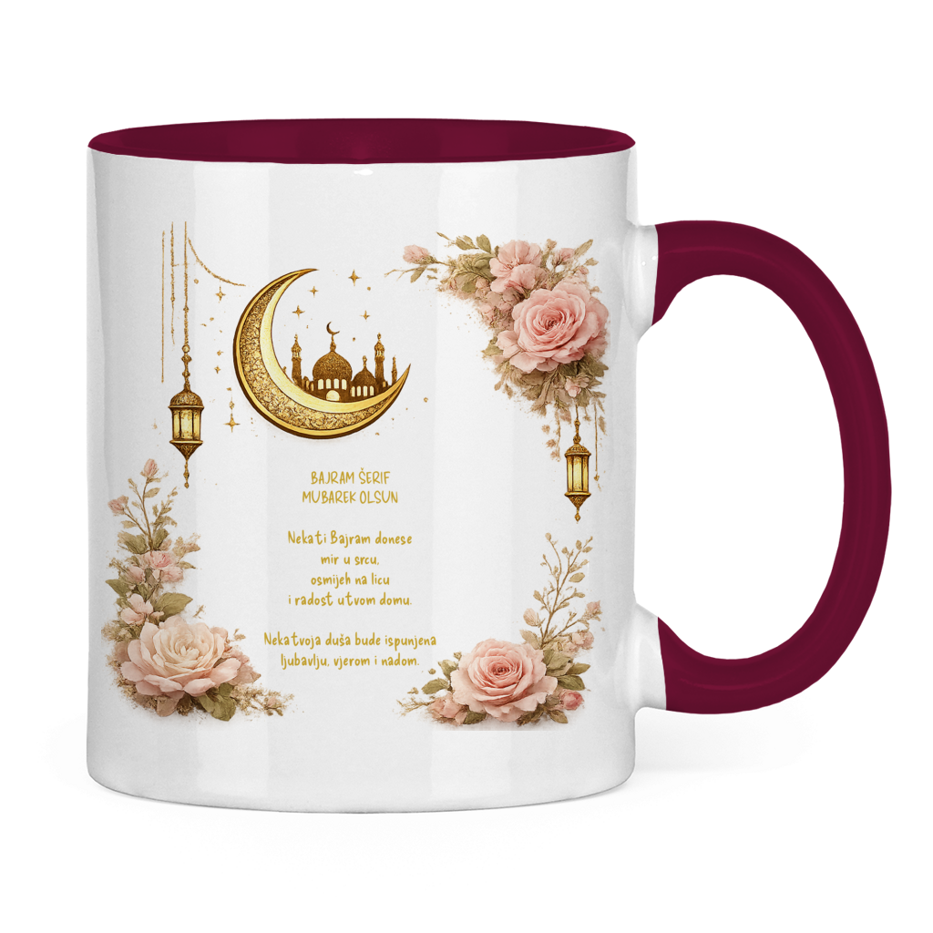 🇧🇦 Bayram Tasse Blumen Design – Eid Mubarak Geschenk