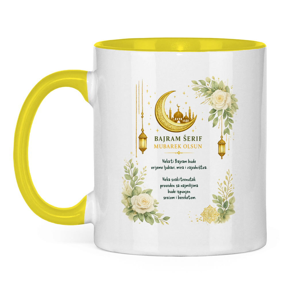🇧🇦 Bayram Tasse Gold Grün –  Elegantes Eid Mubarak Geschenk