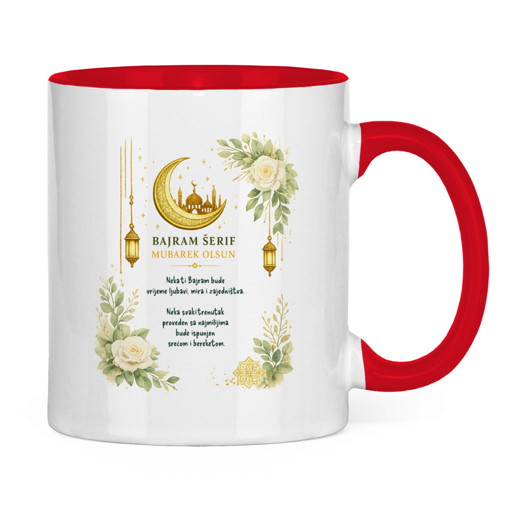 🇧🇦 Bayram Tasse Gold Grün –  Elegantes Eid Mubarak Geschenk