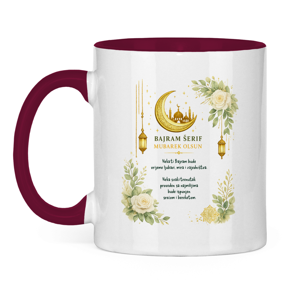 🇧🇦 Bayram Tasse Gold Grün –  Elegantes Eid Mubarak Geschenk