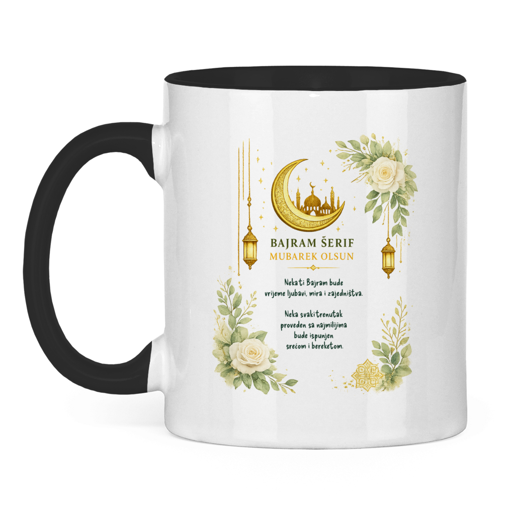 🇧🇦 Bayram Tasse Gold Grün –  Elegantes Eid Mubarak Geschenk