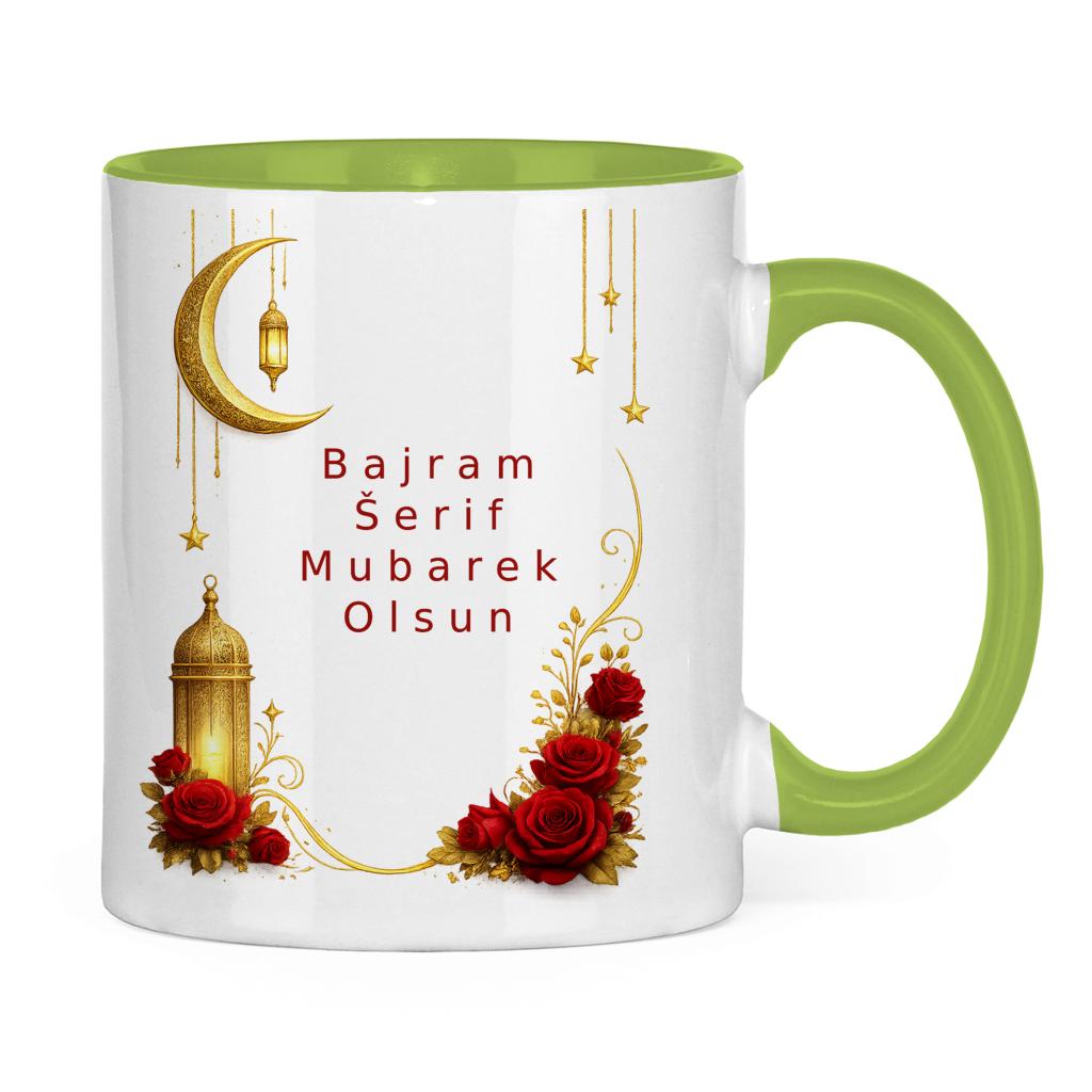 🇧🇦 Bayram Tasse Mond & Rosen| Elegantes Eid Mubarak Geschenk