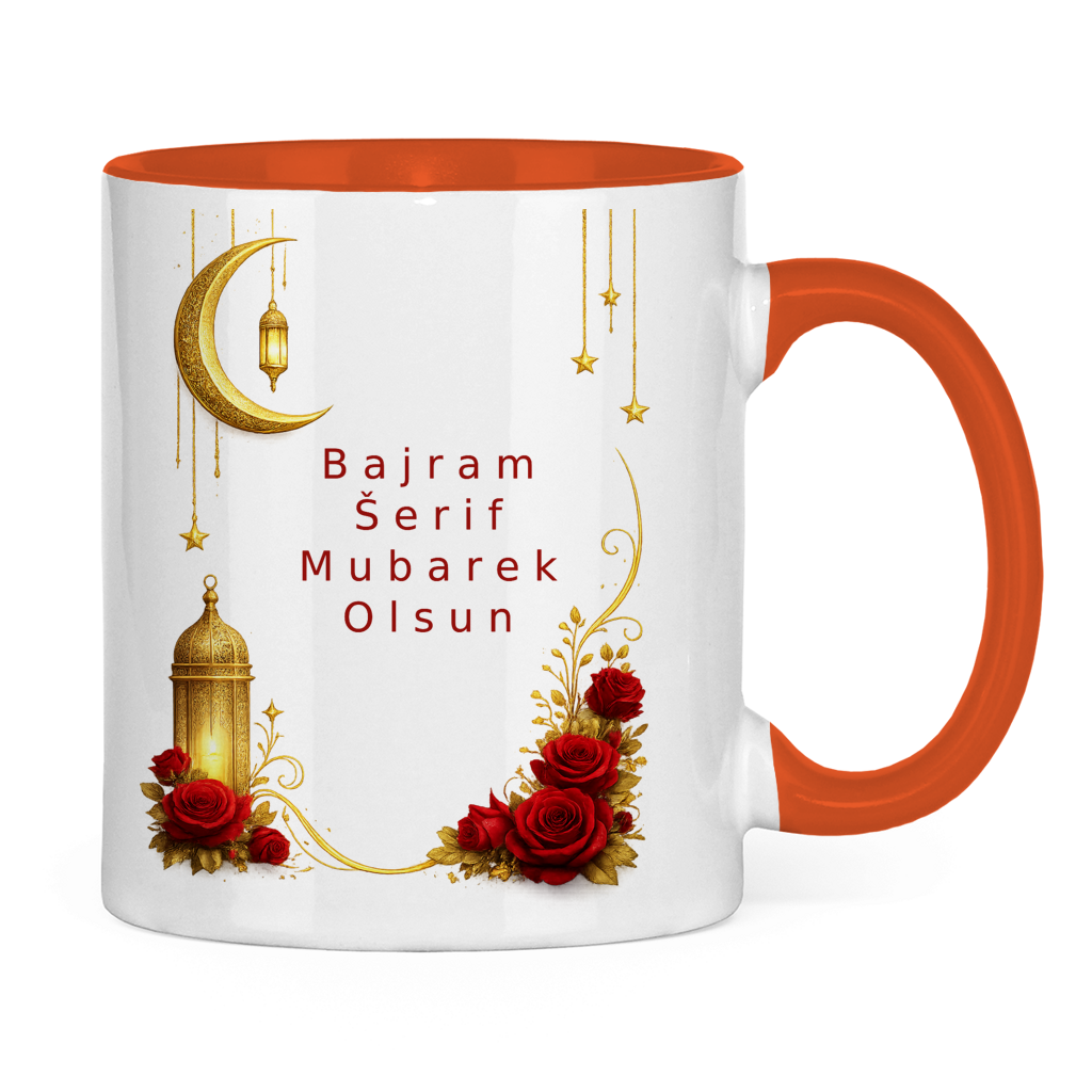 🇧🇦 Bayram Tasse Mond & Rosen| Elegantes Eid Mubarak Geschenk