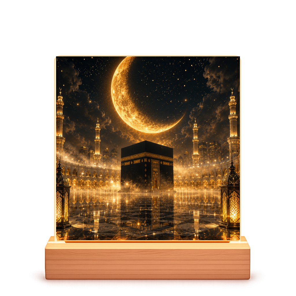 LED Bilderrahmen Noor über der Kaaba | Eid Mubarek