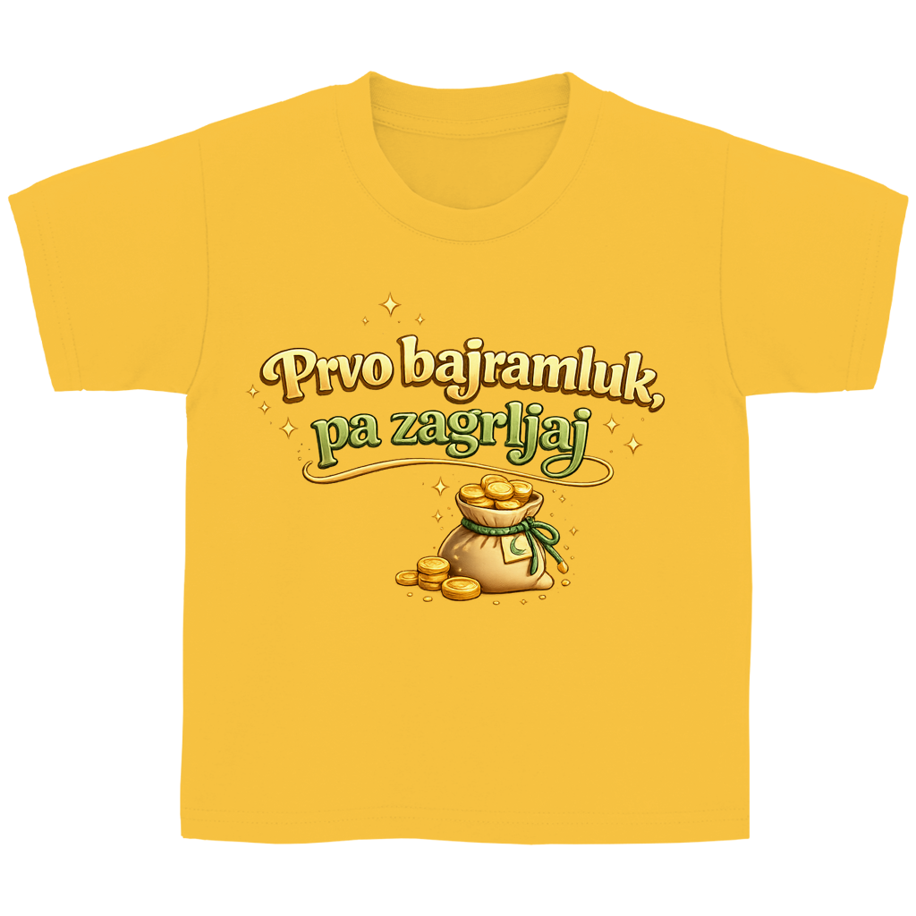 🇧🇦 Prvo Bajramluk pa zagrljaj – Kinder Basic T-Shirt | Eid Shirt
