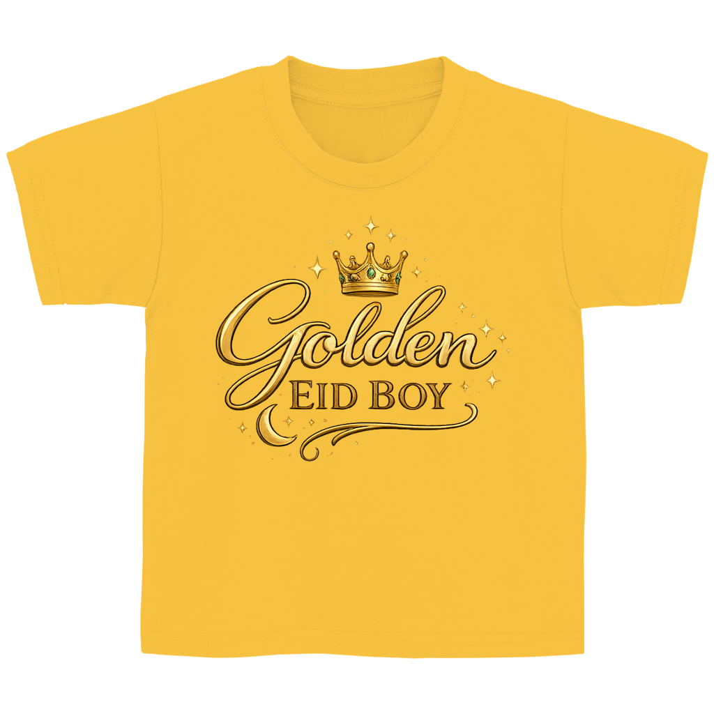 Golden Eid Boy – Kinder Basic T-Shirt | Eid Shirt