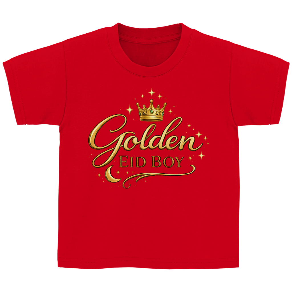 Golden Eid Boy – Kinder Basic T-Shirt | Eid Shirt