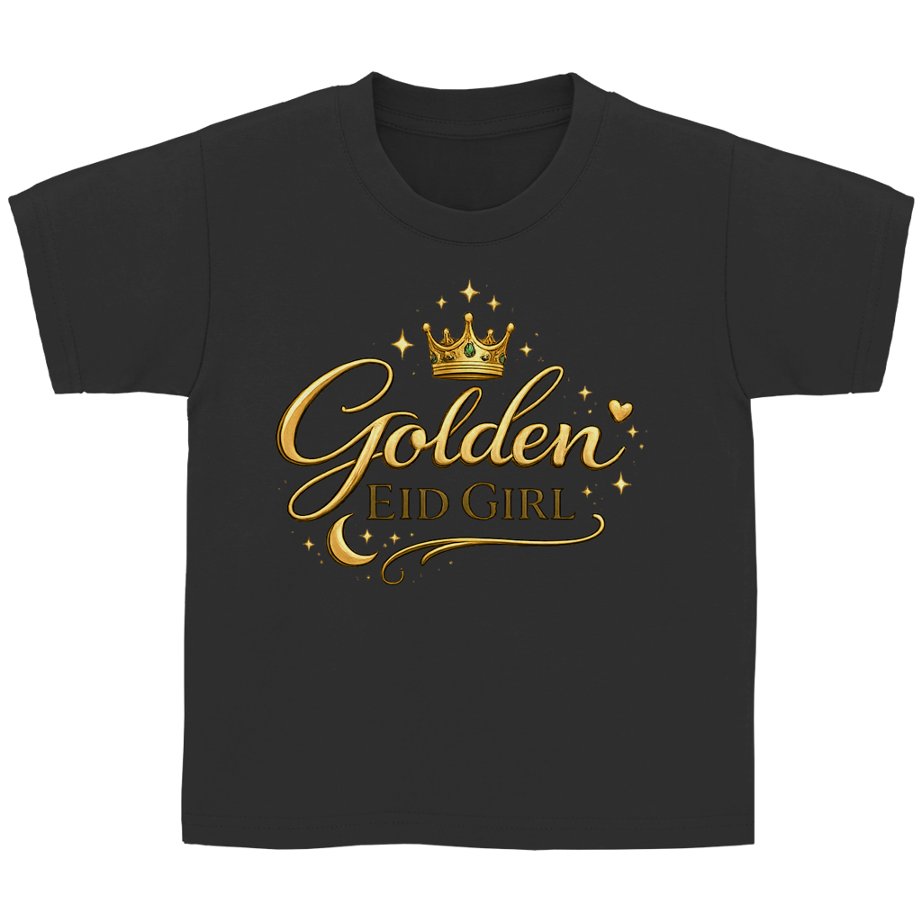 Golden Eid Girl – Kinder Basic T-Shirt | Eid Shirt