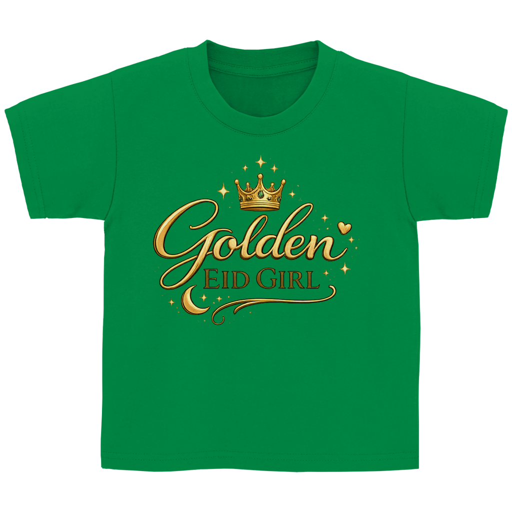 Golden Eid Girl – Kinder Basic T-Shirt | Eid Shirt