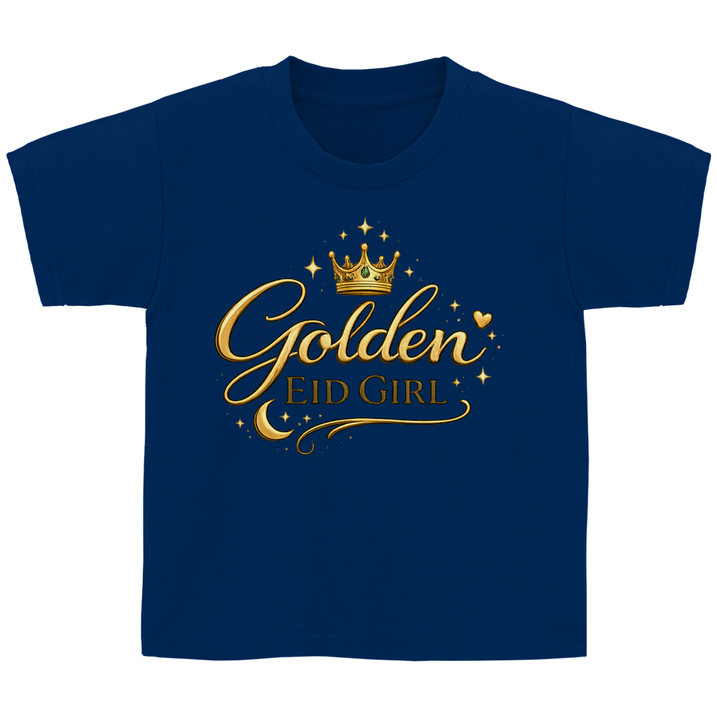 Golden Eid Girl – Kinder Basic T-Shirt | Eid Shirt