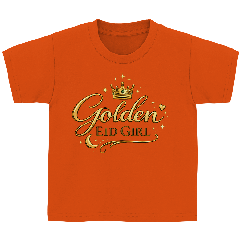 Golden Eid Girl – Kinder Basic T-Shirt | Eid Shirt