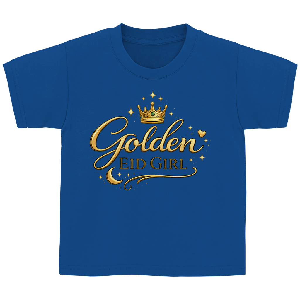 Golden Eid Girl – Kinder Basic T-Shirt | Eid Shirt