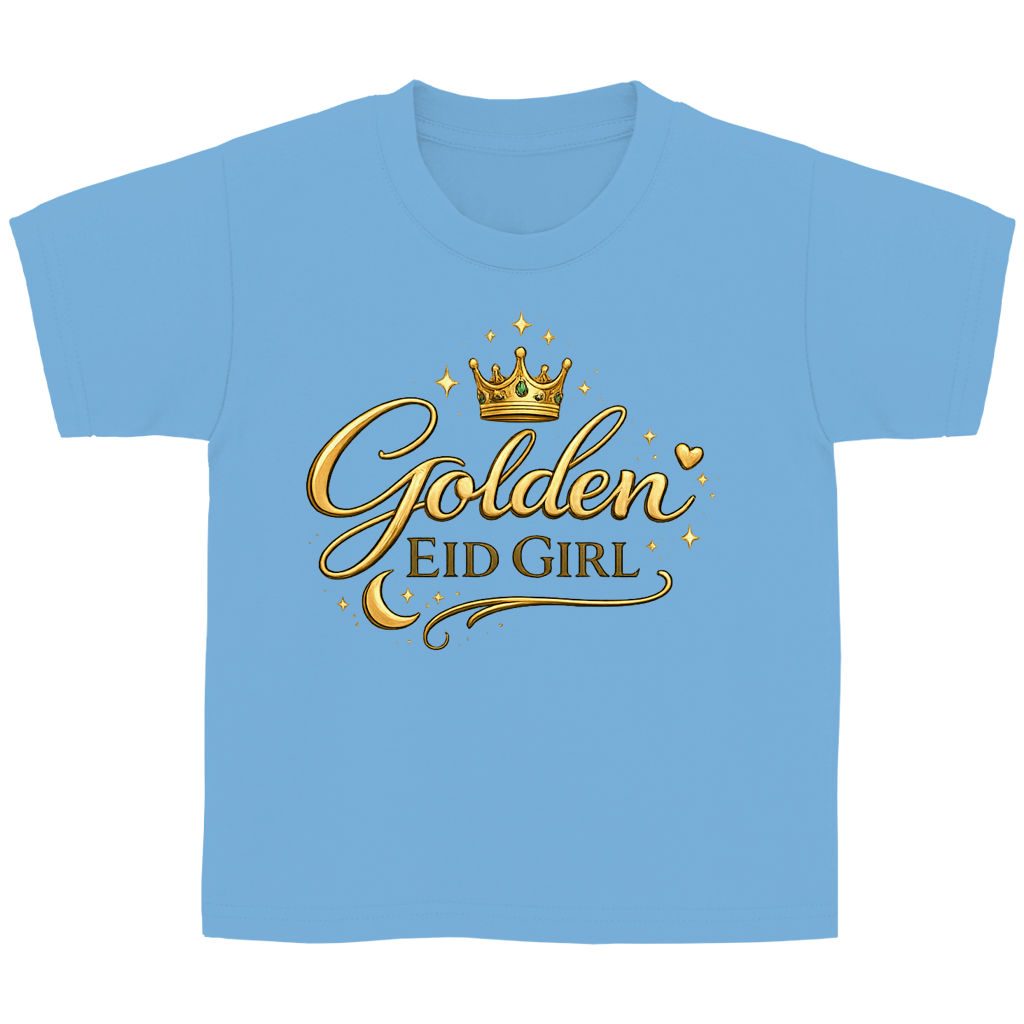 Golden Eid Girl – Kinder Basic T-Shirt | Eid Shirt