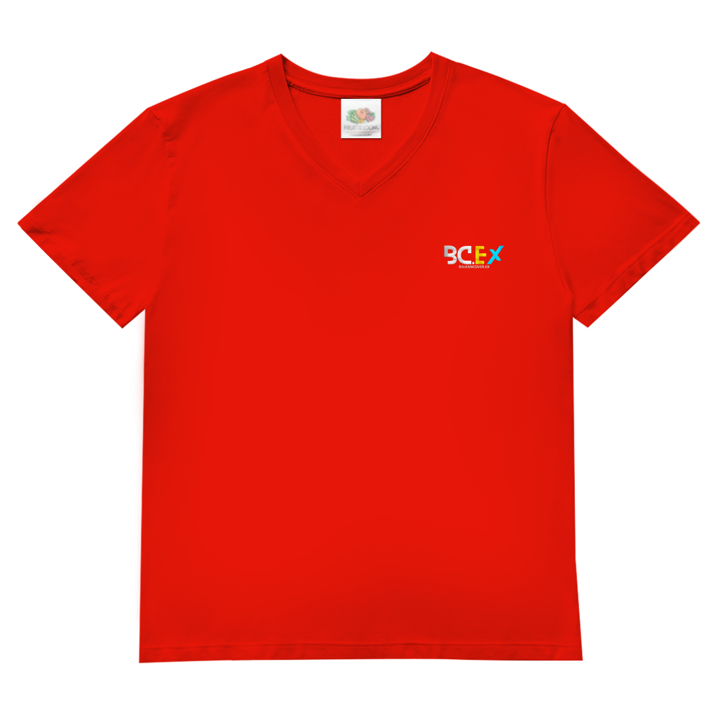 Herren Basic V-Neck T-Shirt BCEX | Links Brust