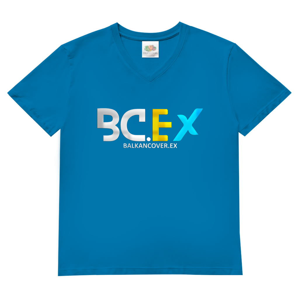 Herren Basic V-Neck T-Shirt BCEX | Frontprint