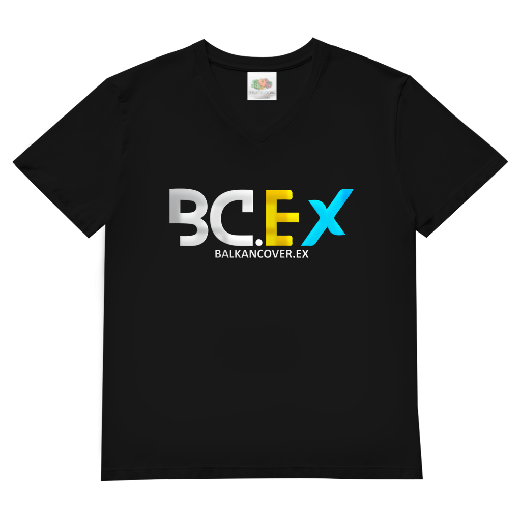 Herren Basic V-Neck T-Shirt BCEX | Frontprint