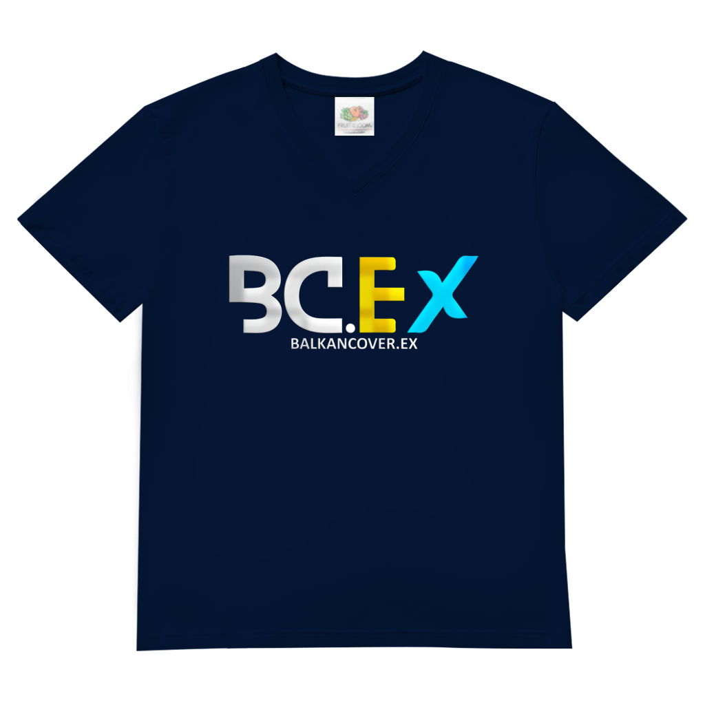 Herren Basic V-Neck T-Shirt BCEX | Frontprint