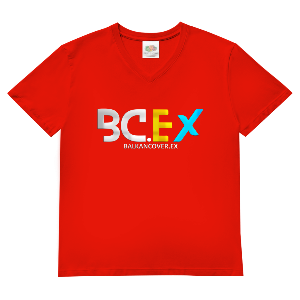 Herren Basic V-Neck T-Shirt BCEX | Frontprint